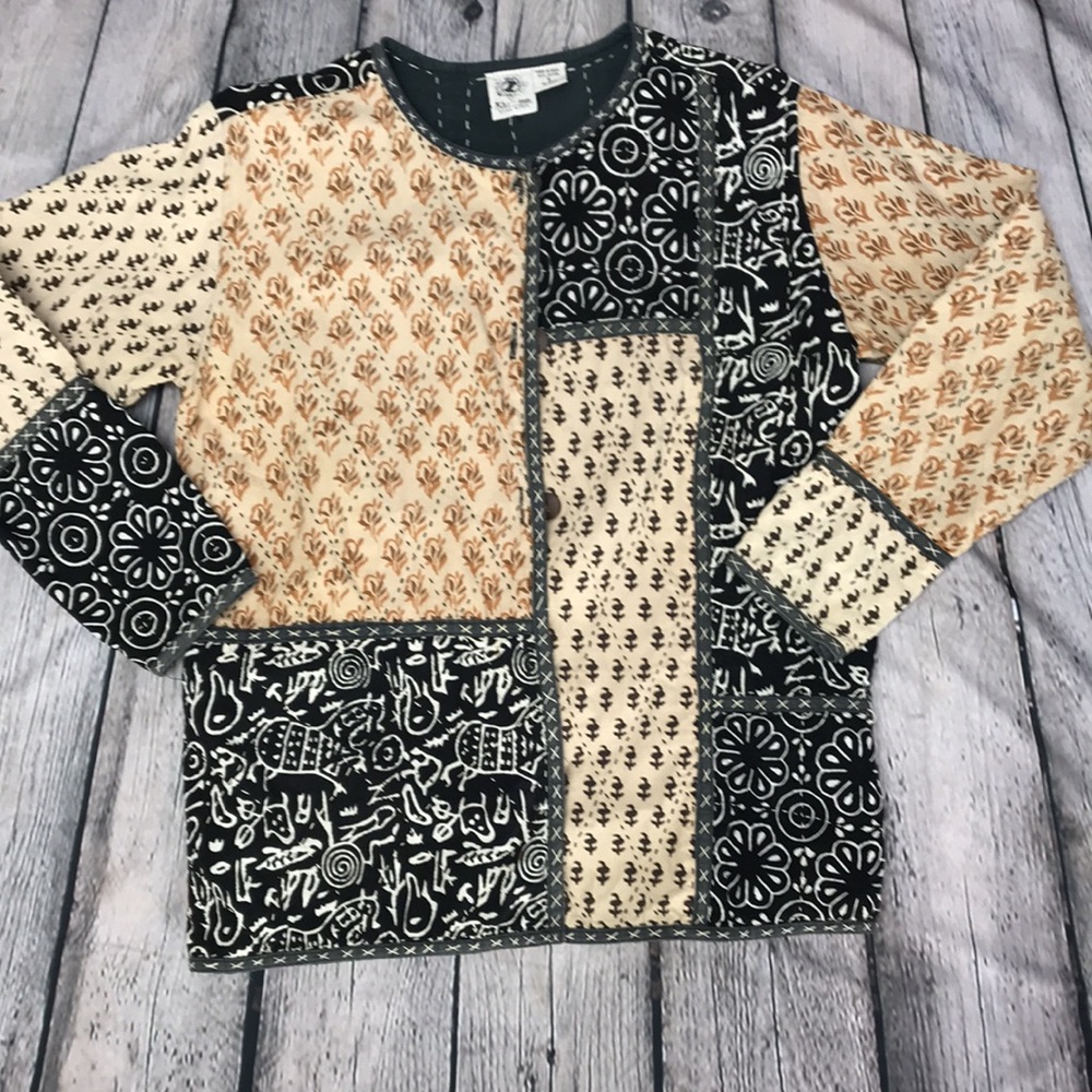 Mixed batik pattern jacket - Picture 5 of 8